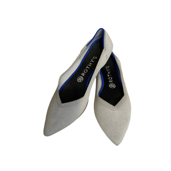 Rothy’s Women’s Size 9.5 The Point Gray Flats Pointed Toe Slip On - Picture 9 of 10